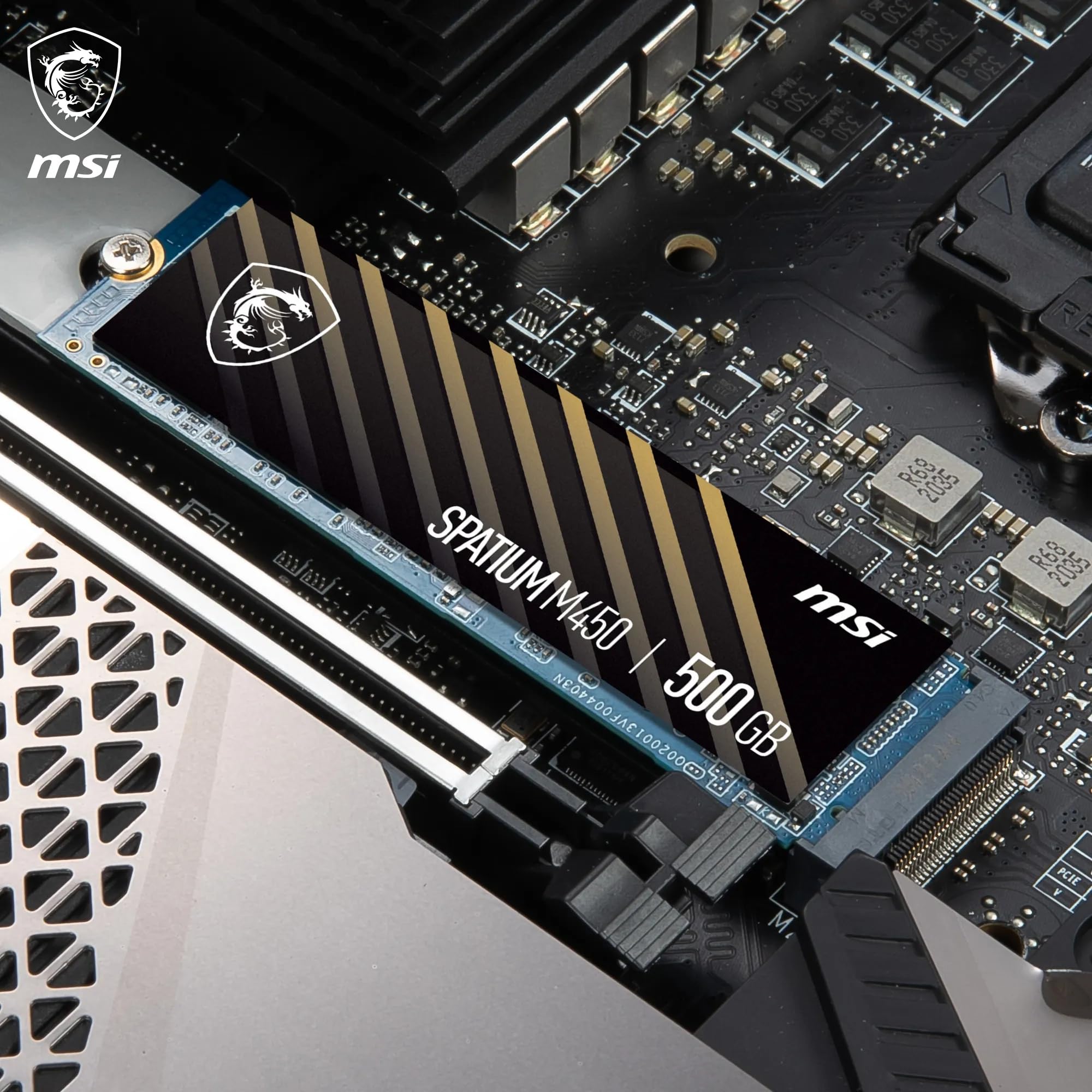 内蔵型SSD MSI SPATIUM M450 500GB SSD MSI Spatium M450 500GB 3600/2300MB/sn PCIe 4.0 NVMe M.2 SSD Disk